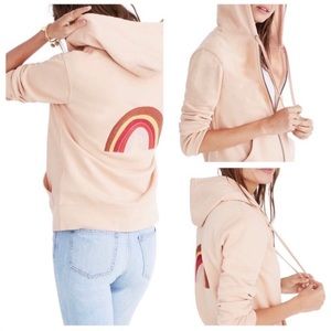 Madewell Embroidered Rainbow Hoodie Sweatshirt